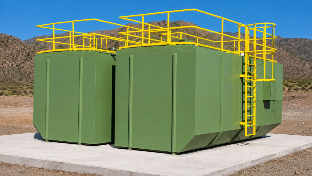 Planta modular de tratamiento de efluentes cloacales en chapa