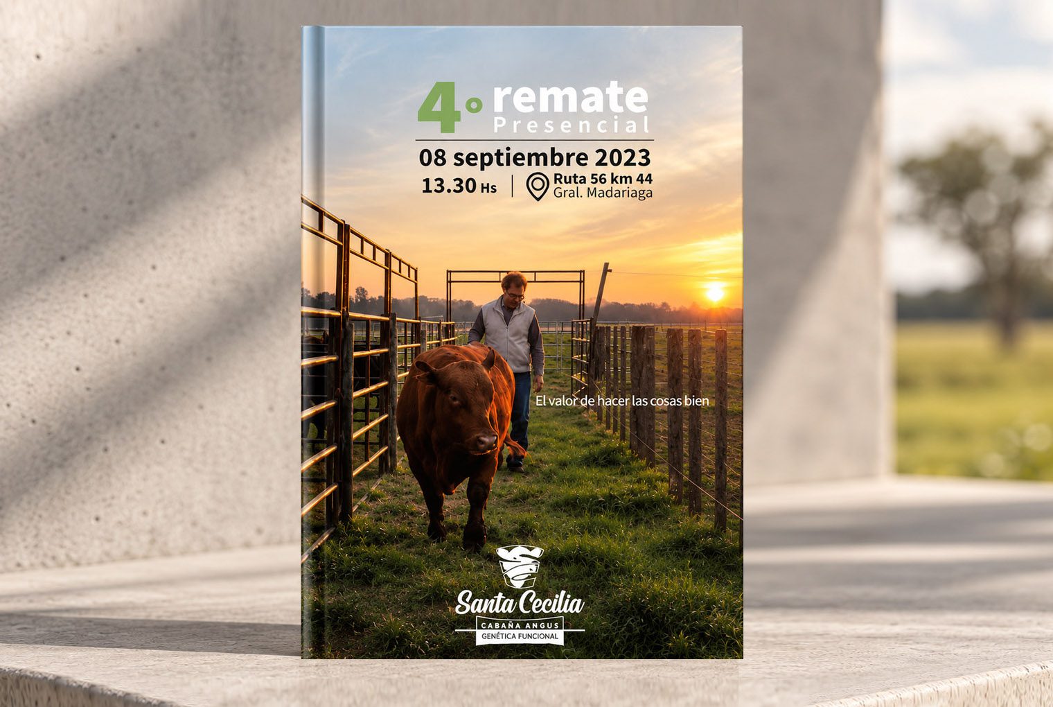 Portada de catálogo del cuarto remate de Cabaña Santa Cecilia