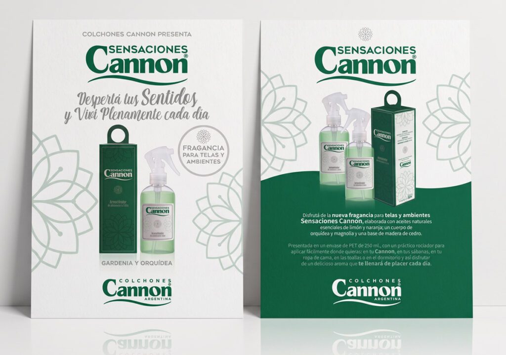 Diseño de flyer para línea Sensaciones Cannon
