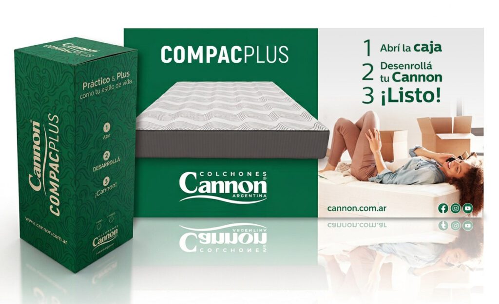 Diseño de comunicación para colchón CompacPlus Cannon