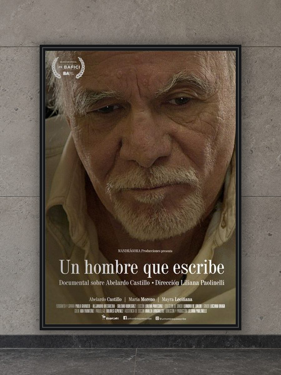 Afiche vertical del documental Un hombre que escribe