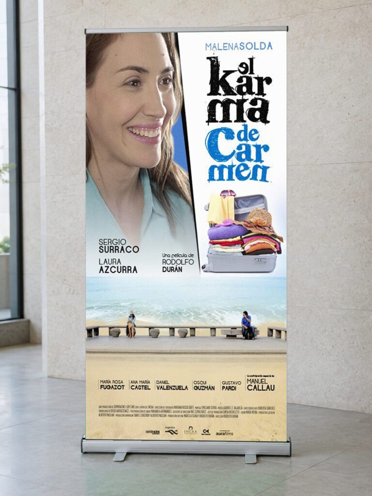 Banner enrollable de El karma de Carmen
