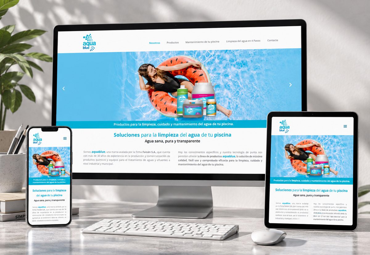 Diseño web responsive de AquaBlue