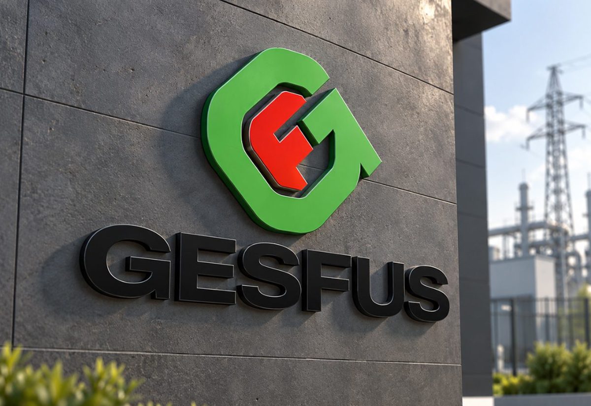 Identidad visual de Gesfus aplicada a señalética corporativa
